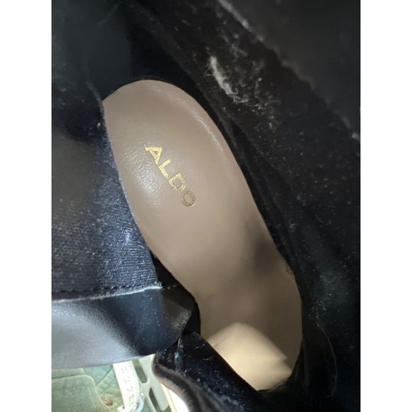 Aldo Weima Leopard Pointed Toe Bootie Womens 6.5 Brown Tan Calf Hair Stilhetto - Picture 8 of 8